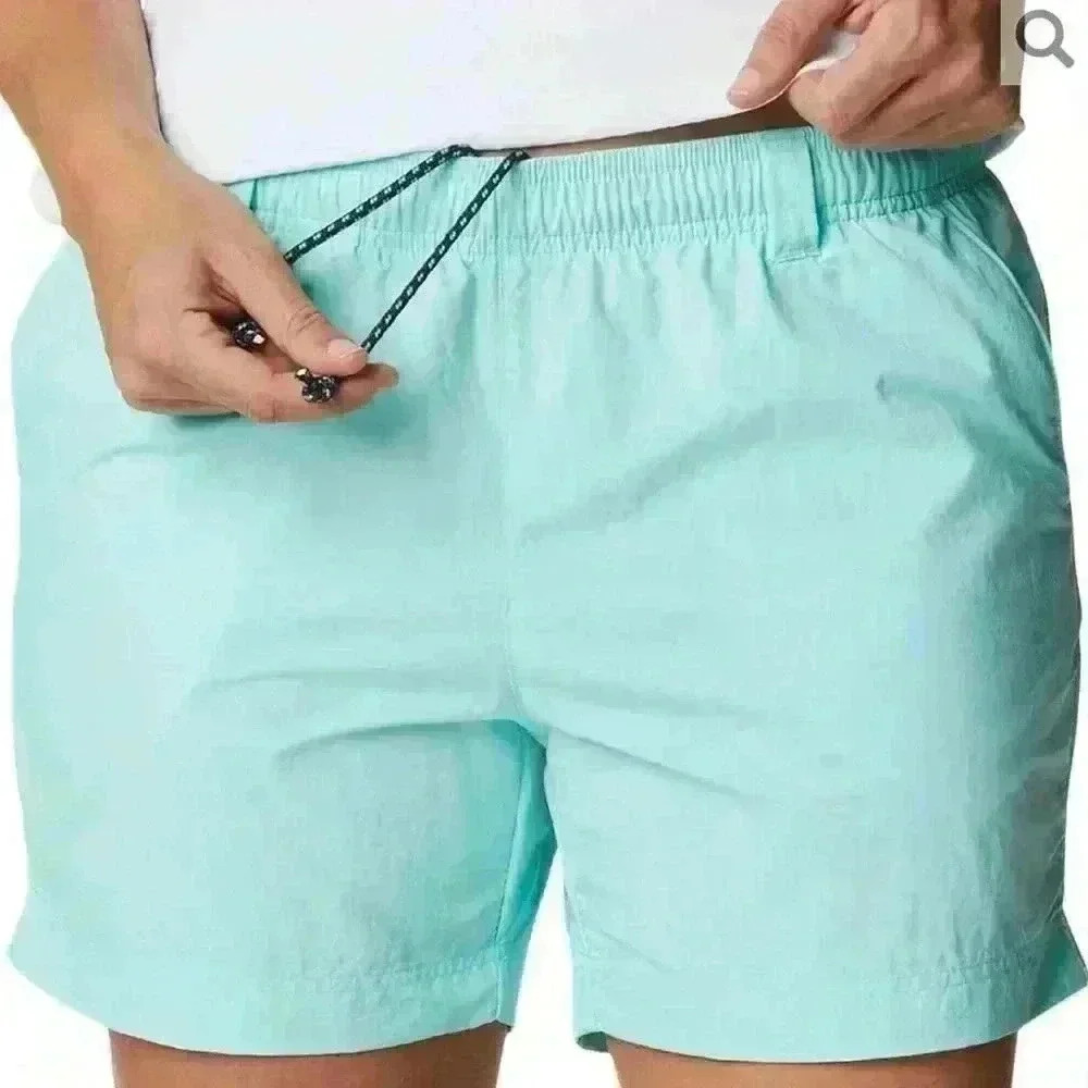 Columbia Women's PFG Backcast 5” Casual Shorts - Gulf Stream - L